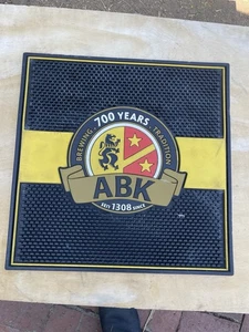 ABK Bier Gummi Bar Läufer Matte kein Verschütten 16 x 16 Zoll selten - Bild 1 von 4