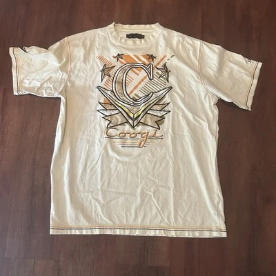 Camiseta vintage Coogi bordada en relieve XXL blanco roto crema oro amarillo Foto 1 de 4