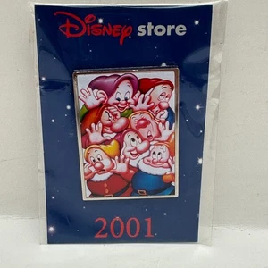 Disney Store Snow White 2001 Commemorative Pin - The 7 Seven Dwarfs Sealed - Picture 1 of 3