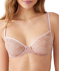 B.tempt'd Wacoal L32648 Blush Pink Unlined Shadow Scene Underwire Bra Size 32C - Picture 1 of 2
