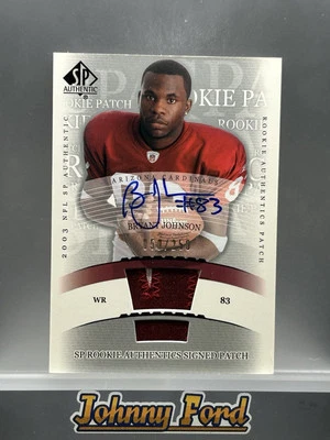 2003 SP Authentic Bryant Johnson Rookie Patch Auto #050/250 #254 - Image 1 of 2