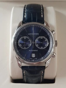 LONGINES MASTER COLLECTION CHRONO BICOMPAX BLUE AUTOMATICO FULL SET COME NUOVO - Imagen 1 de 6