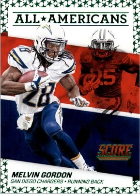 2016 Score All Americans Green #2 Melvin Gordon - FB - Image 1 of 2