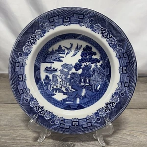 Johnson Brothers Blue Willow Rimmed Soup Bowl 8.75" England - Picture 1 of 4