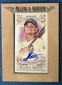 Andres Gimenez 2021 Topps Allen & Ginter RC Auto Framed Autograph Blue Jays  - Picture 1 of 2