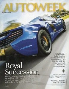 Autoweek Magazine May 12 2014 The McLaren 650S Mary Barra Juan Pablo Montoya - Picture 1 of 3