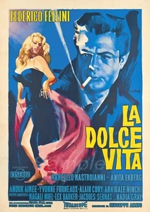 PÓSTER DE PELÍCULA DE COLECCIÓN LA DOLCE VITA IMPRESIÓN A4 - Imagen 1 de 1