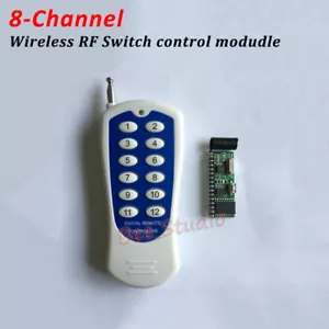 DC5V 12CH 12Channel Wireless Relay RF Switch Remote Control Transmitter+Receiver - Picture 1 of 4