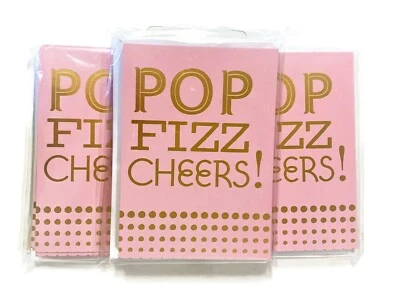 Hallmark Pink Gold Foil Pop Fizz Cheers Invitation Cards 3 packs of 10 cards - Image 1 of 3