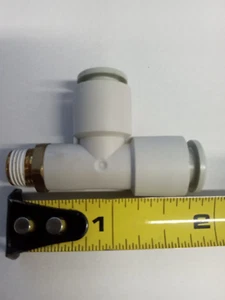 SMC KQ2Y08-01S 8mmX1/8"NPTx8mm push-to-connect male run tee **10-pack** - Picture 1 of 3