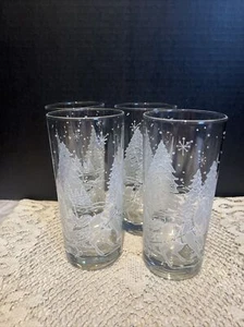 Vintage Avon Presidents Club Natale attraverso il bosco - 4 bicchieri - Foto 1 di 6
