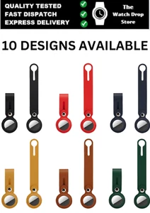 Für Apple AirTag Silikon Loop Halter Schlüsselanhänger Tragetasche Schlüsselanhänger Haustier Air Tag - Bild 1 von 21