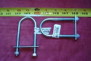 (1221.) Perno U Curvado Redondo 1-3/8" W x 4" L, Rosca 5/16"-20, Acero - Lote de 2 - Imagen 1 de 1