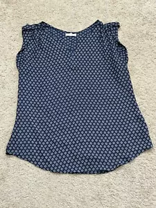 Maurices Damen Shirt Größe M blau weiß Print leicht fließend klassisch - Bild 1 von 10