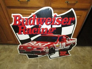 Budweiser racing Bill Elliott Nascar metal sign 30"x32" - Picture 1 of 4