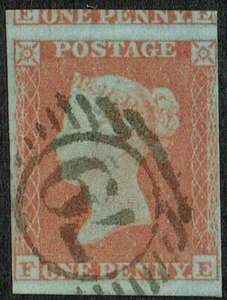 1841 1d Red Pl 152 FE 4m Superb Used Crisp 79 District Numeral Huge Margins - Picture 1 of 1