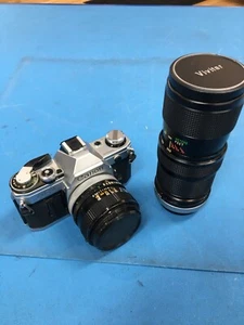 Canon AE-1 35mm SLR Film Camera w/  multiple lense and flash - Picture 1 of 6