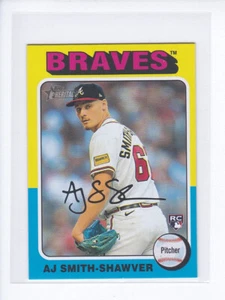 2024 Topps Heritage Mini #114 AJ SMITH-SHAWVER RC Atlanta Braves ROOKIE MINI - Picture 1 of 3
