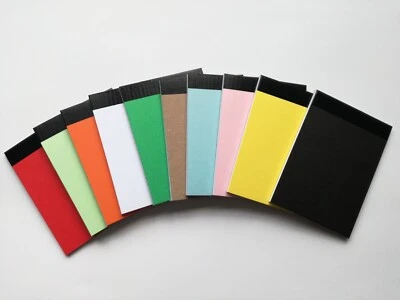 POCKET NOTEPADS A7 WHITE PAPER JOTTER NOTE MEMO NOTEBOOK COLOURED COVER - Image 1 of 4