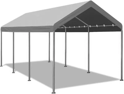 ECOLINEAR 10'x20' Heavy Duty Carport, 4 Height Adjustable Carport Garage Tent Shelter
