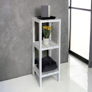 Bathroom Shelf 3 Tier Shelving Rack Unit White Display Stand Home Storage - Picture 1 of 6