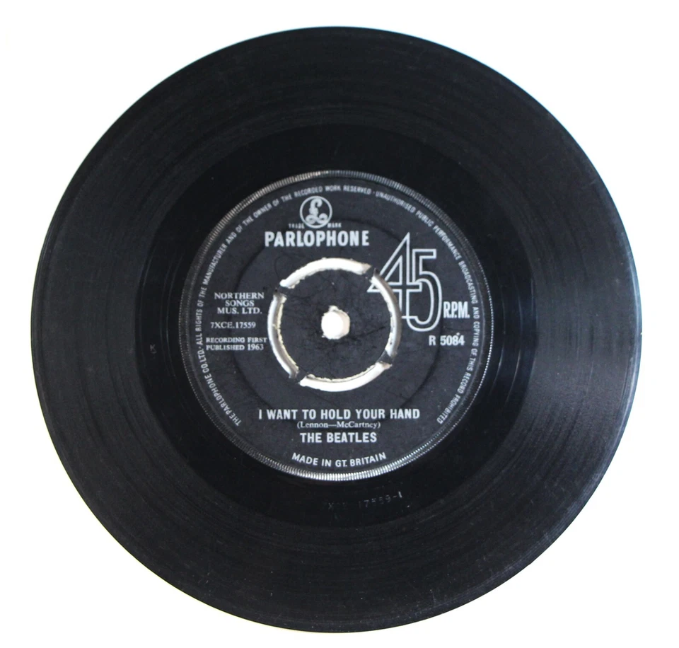 FIRST PRESSING U.K. The Beatles  1964 I Want to Hold Your Hand / This Boy R 5084 - Image 1 of 1