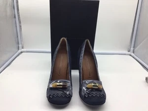 Marc By Marc Jacobs Blue Leather and Suede Court Shoes 4 - Picture 1 of 11