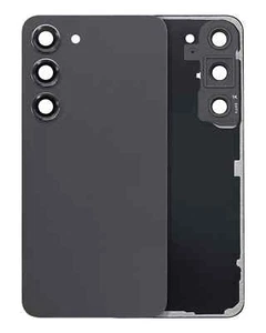 Back Cover Glass With Camera Lens Compatible For Samsung Galaxy S23 5G (Black) - Bild 1 von 5