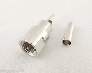 1pcs FME Male Plug Straight Crimp for RG174 LMR100 RG316 Cable RF Connector - Picture 1 of 11