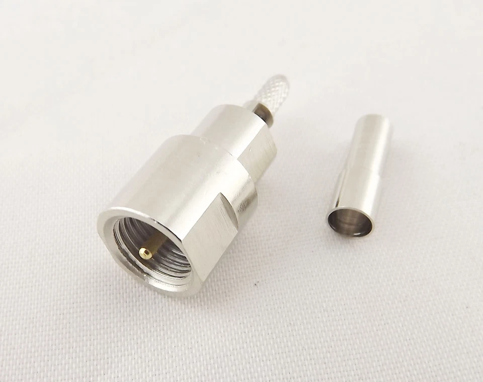 1pcs FME Male Plug Straight Crimp for RG174 LMR100 RG316 Cable RF Connector - Image 1 of 4
