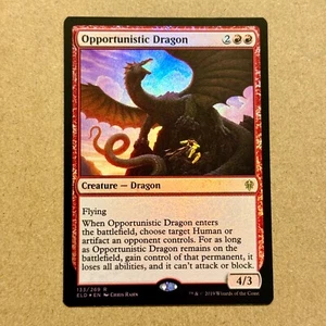 MTG ~ FOIL ~ Opportunistic Dragon ~ ELD Throne of Eldraine ~ #133 Rare ~ NM - Picture 1 of 5