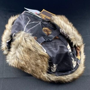 Hot Shot Camo Hat Fur Lined Winter Ear Flaps Thinsulate RealTree Trapper XL NEW - Picture 1 of 6