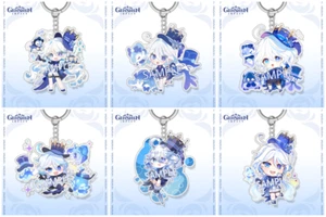 Genshin Impact Furina Anime Bag Pendant Acrylic Keychain Cosplay Keyring Cartoon - Picture 1 of 14