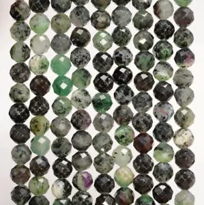 7 MM RUBIN ZOISIT EDELSTEIN GRADE AB MIKRO FACETTIERT RUND LOSE PERLEN 15,5 ZOLL - Bild 1 von 4