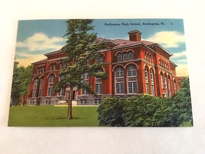 Vintage Postcard Burlington High School Vermont VT New Old Stock Unposted - Picture 1 of 2