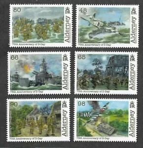 Alderney - Día D 75 Aniversario - Segunda Guerra Mundial - Conjunto militar mnh-2019 - Imagen 1 de 1