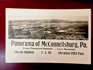 RPPC c1940 Lincoln Hyw US 30 Panorama McConnellsburg, Pa Vintage Photo Postcard - Picture 1 of 2