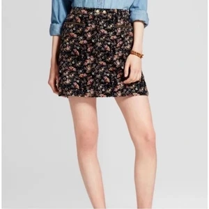 Mossimo Floral Print Corduroy Mini Skirt - Picture 1 of 8