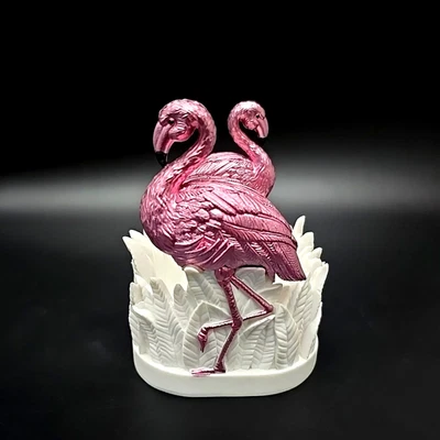 Bath & Body Works Pink Glitter Flamingo White Resin Soap Holder - Image 1 of 4