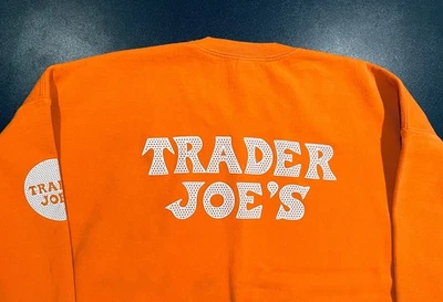 RARO Suéter De Colección Trader Joes Manga Larga Punteado Crew Logo Calabaza Naranja 2XL Foto 1 de 4