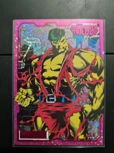 2023 Marvel Allegiance The Infinity Trilogy MAGENTA GLITTER #9 Hulk #/199 - Picture 1 of 2