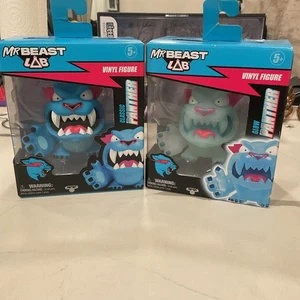 Mr Beast Lab Panther Vinyl Figure Set Of 2 Classic Glow New In Box - Picture 1 of 9