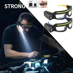 Fünf Stufen Brillenlampe Stirnlampe Sensor Stirnlampe COB für Nachtlauf Angeln - Bild 1 von 19
