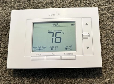 Emerson Sensi Touch Wi-Fi Smart Touchscreen Thermostat - White (ST55) TESTED - Image 1 of 4