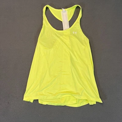 Camiseta sin mangas Under Armour Heat Gear suelta espalda deportiva mujer Lg amarillo neón hechizo de seguridad Foto 1 de 4