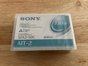Cartouche de bande de données Sony AIT-2 50 Go / 130 Go neuve et scellée, SDX2-50C 64k AIT2 - Photo 1/2