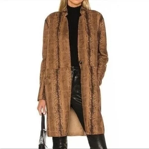 Blank NYC | Jacken & Mäntel | Blanknyc Snake Print Soft Faux Suede Long Coat - M - Bild 1 von 12