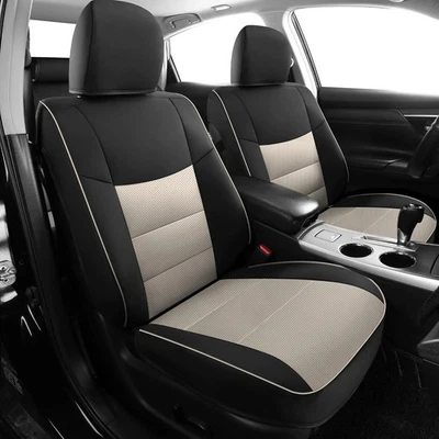 Juego completo de fundas de asiento para Nissan Altima 2013-2018 S/SV/SR/SL, negro-blanco 💺 Foto 1 de 4