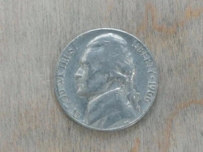 1966 Jefferson Nickel Actual Coin # 1 - Image 1 of 2