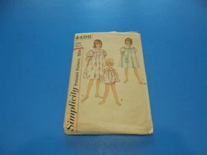 VTG 1950s Simplicity Sewing Pattern 4496 Girls Shorty Pajamas & Duster Size 6 - Picture 1 of 3